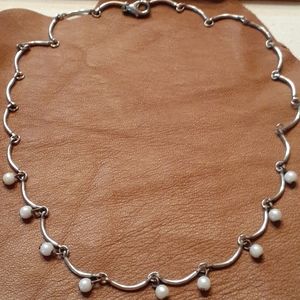Sacollop faux pearl necklace
